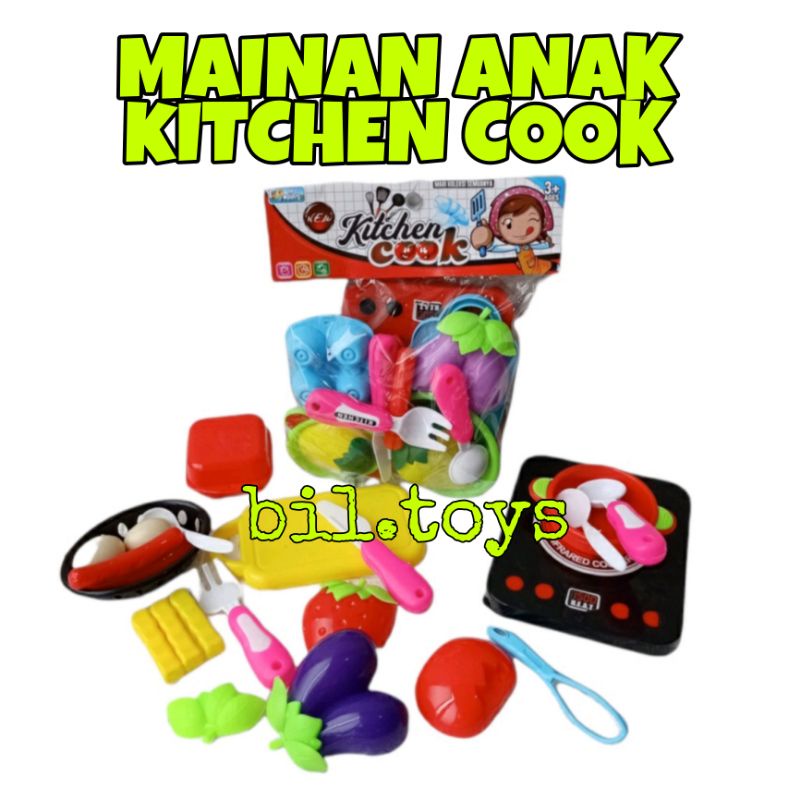 MAINAN ANAK PEREMPUAN MASAK MASAKAN KITCHEN COOK KANTONG KOMPOR TELUR BUAH MAINAN MK26 MK 26