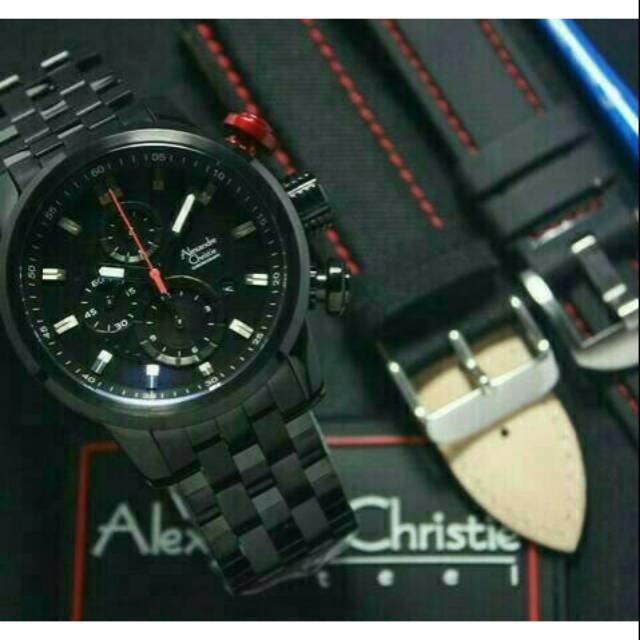 Jam tangan Alendre christie Ac6163 Black original