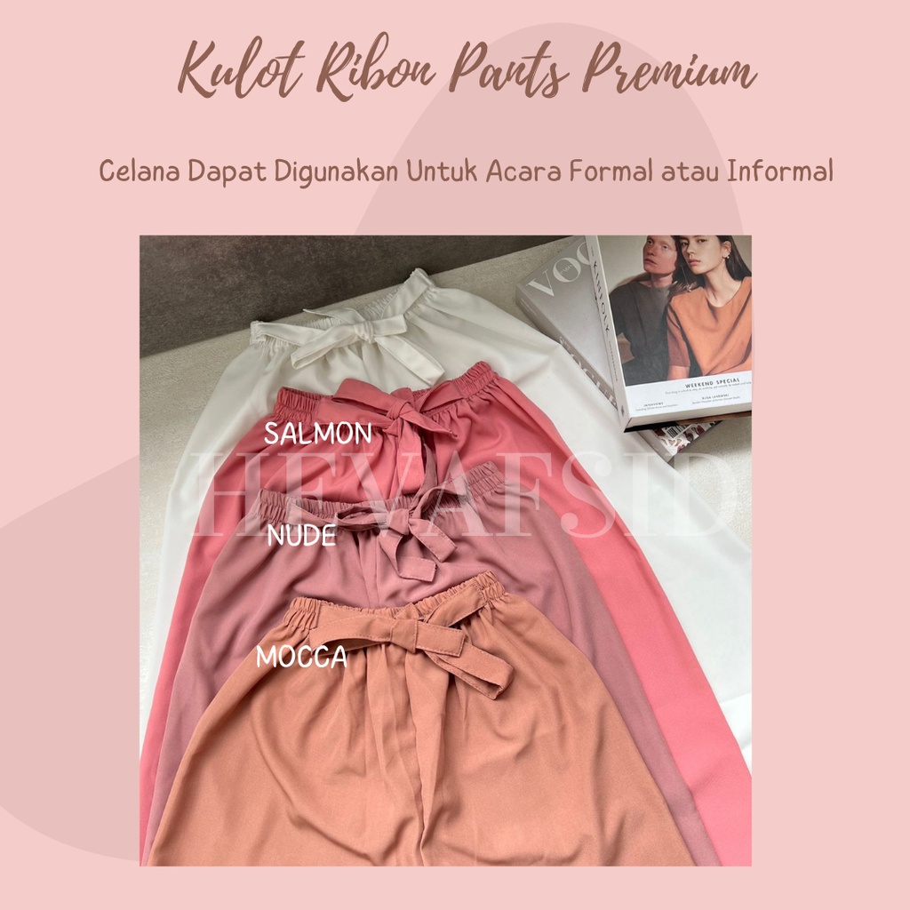 KULOT RIBON PANTS PREMIUM/ CELANA KULOT / KULIT WOLFIS