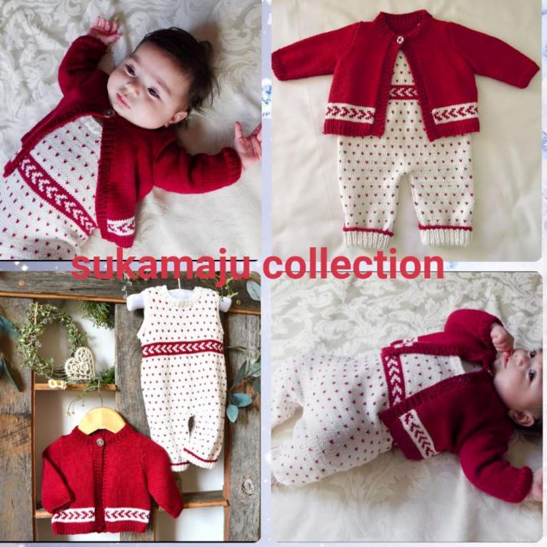 O&U BAJU BAYI PEREMPUAN / JUMPER RAJUT BAYI NEWBORN 0-6 BULAN //Restock