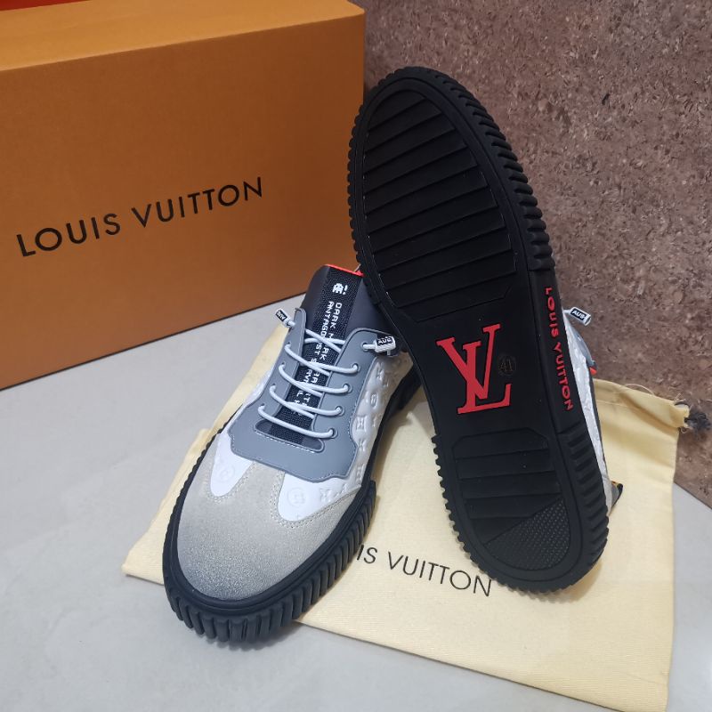 sepatu pria putih sneaker lv mirror top men shoes run away terlaris P1SHOES