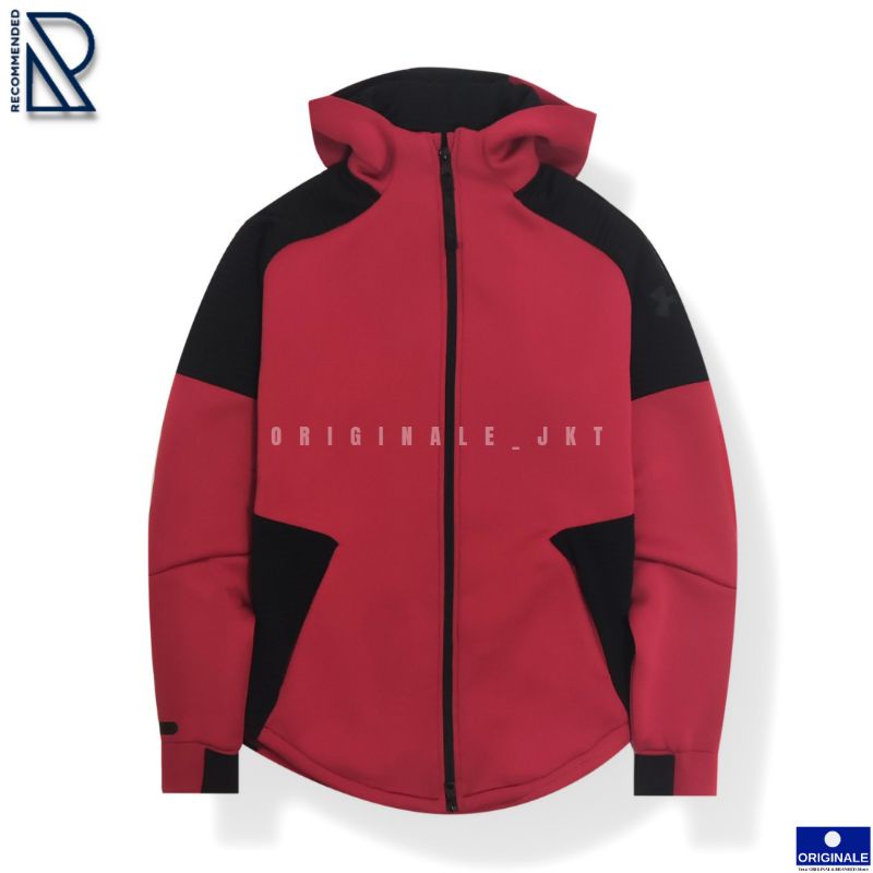 UAR Unstoppable Move Men's Full Zip Jacket - Red/Black