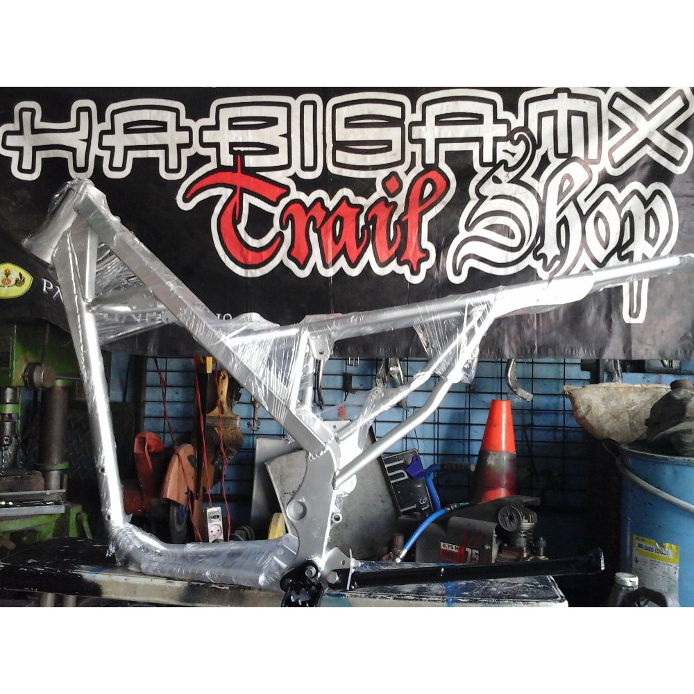 rangka trail untuk mesin satria 2tak model klx kuat aman nyaman