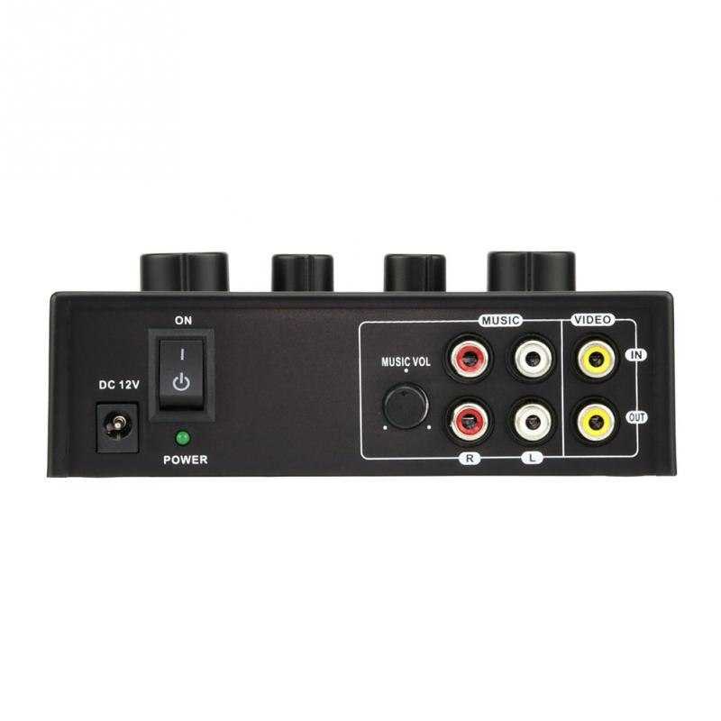 paket komplit Professional Karaoke Mixer Echo Tone Audio terbaru 2 input mikropon - TD-020