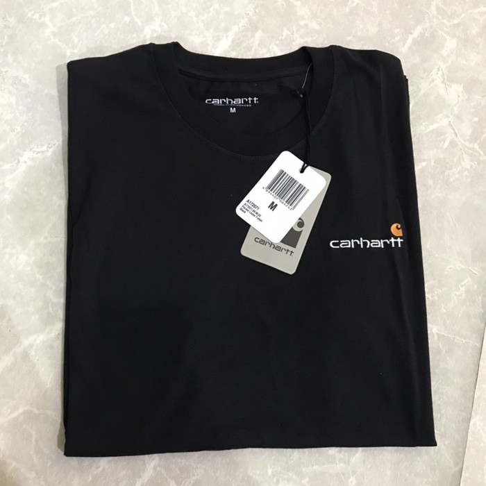 DVS0122 Carhartt WIP American Script Tshirt ORIGINAL BLACK MARKET