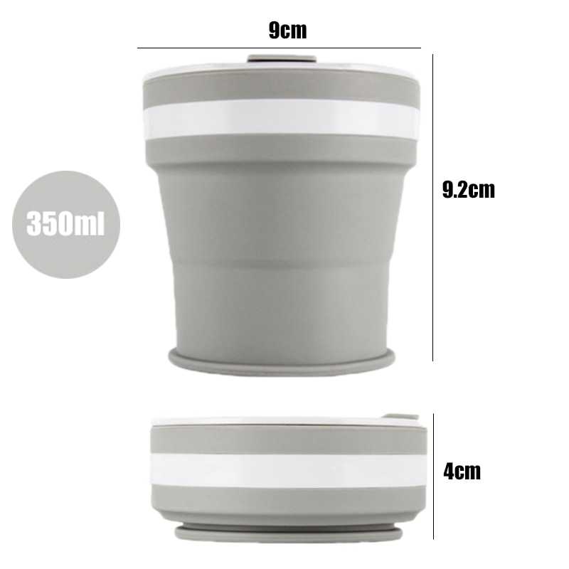 LSTORE ACEBON Gelas Cangkir Lipat Silikon Foldable Travel Mug 350ml - GY900