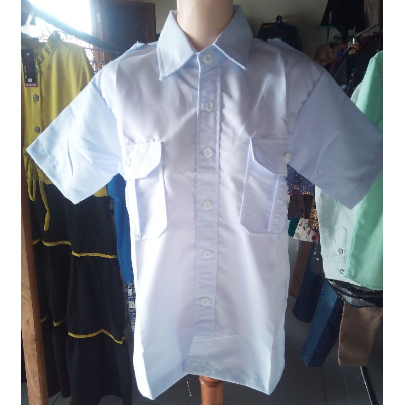 Baju putih pdh baju putih pdl/kemeja pdl lapangan/kemeja formal/kemeja pria lengan pendek