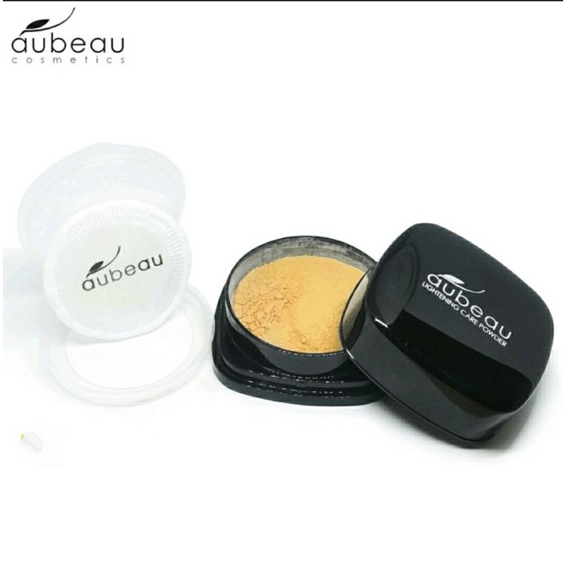 Bedak Tabur Aubeau / Aubeau Lightening 03-LIGHT BEIGE (Mencerahkan)care powder Original promo cuci g