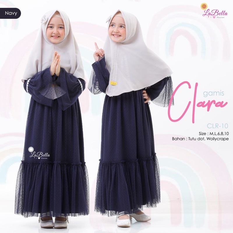 Gamis Tutu Clara by labella / Gamis Anak clara by labella / Gamis Tutu / Gamis anak Clara By labella