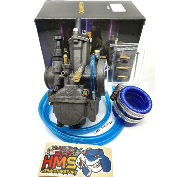 Karburator Karbu Pwk Kotak 24 26 28 30 32 34 NGO Black Hitam Silver Setingan Mudah-7