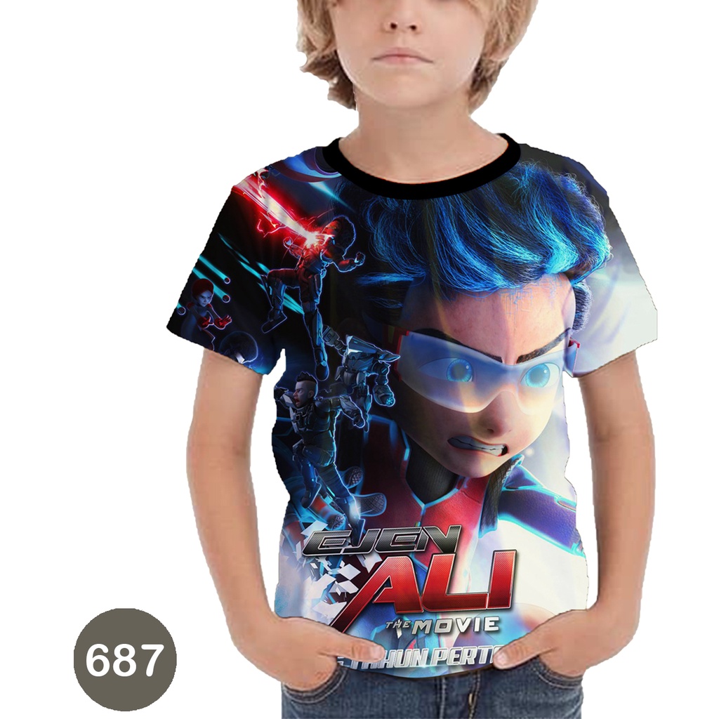 Baju Anak Ejen Ali Baju 3D Kartun TV Serial Anak #COWO-687