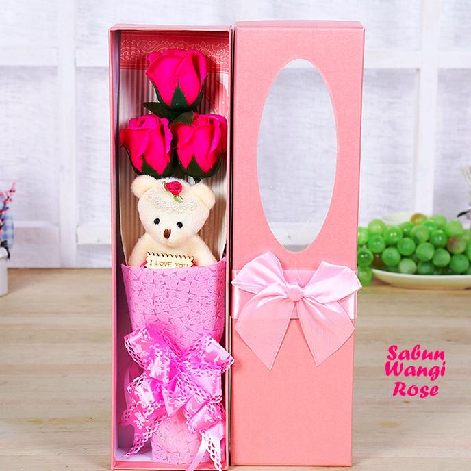 

[COD] Sabun Wangi Rose DARKPINK (3 ROSE KOTAK) Kemasan Esklusif (Valentine) [COD]