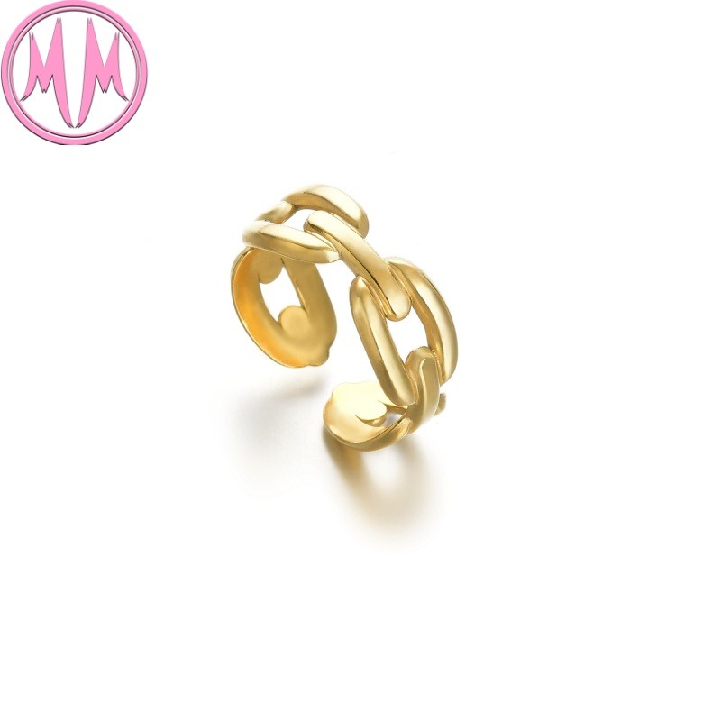 MORYMOSHI R359 Cincin Wanita Ring Rantai Titanium Stainless Anti Karat Anti Luntur Fashion Korea