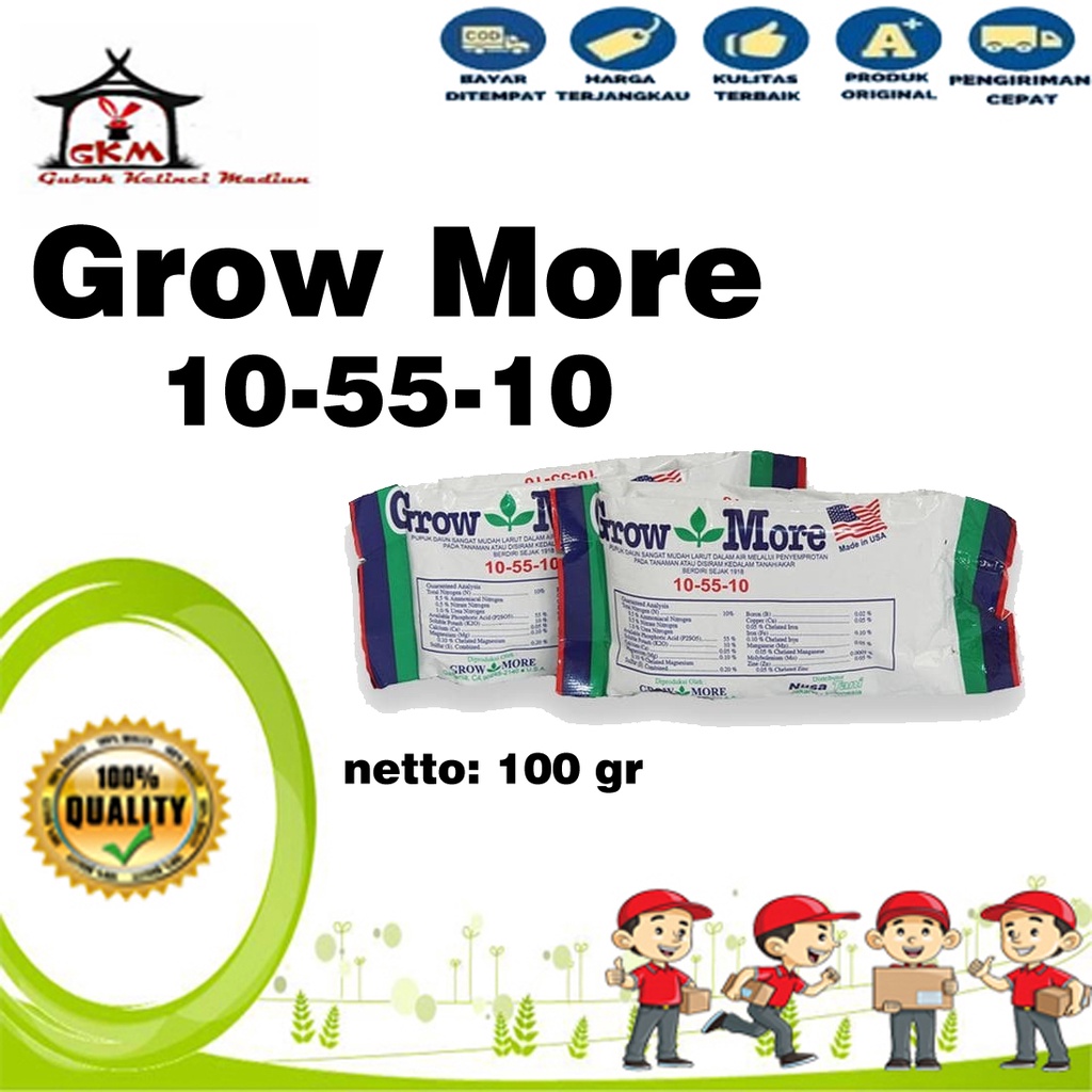 Grow More Bunga 10-55-10 100Gr