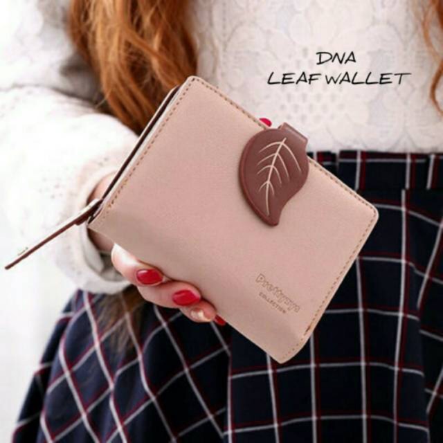 (BEST SELLER) DOMPET DAUN MURAH Import Termurah Unisex Cowok Cewek Pria Wanita Wallet Kartu Atm