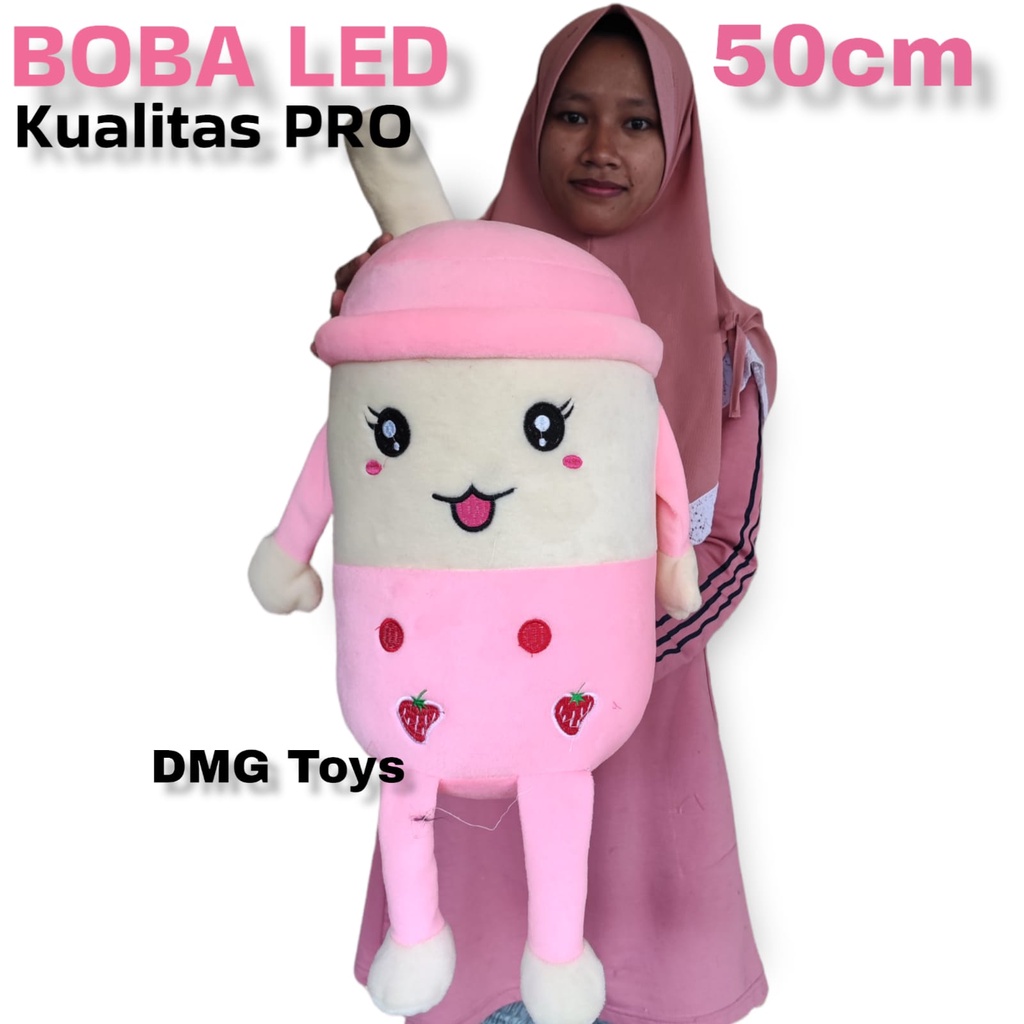 Boneka Boba Tangan Kaki Jumbo Ukuran Galon Bisa Nyala LED Murah Lucu Kualitas A 50cm