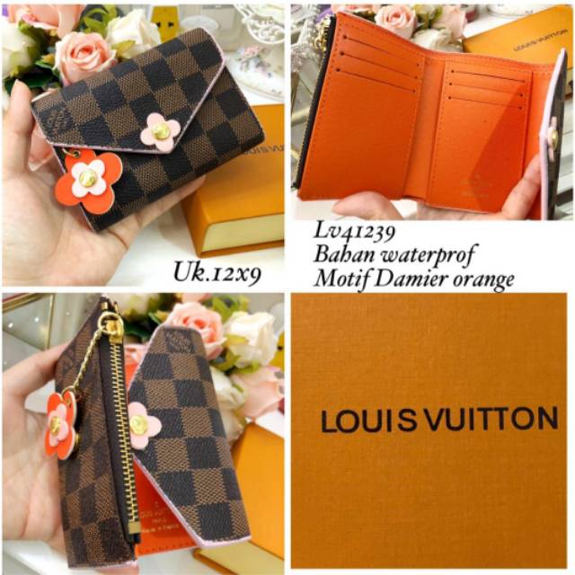 Dompet wanita Louis Vuitton motif Damier
