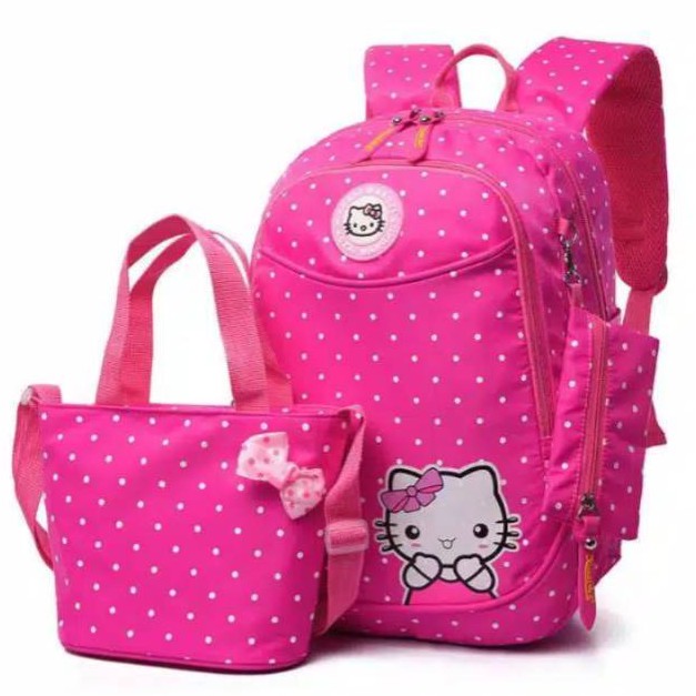 Tas Sekolah Anak Perempuan  - Tas Gendong Karakter Kartun Hello Kitty - Tas Ransel Anak Murah