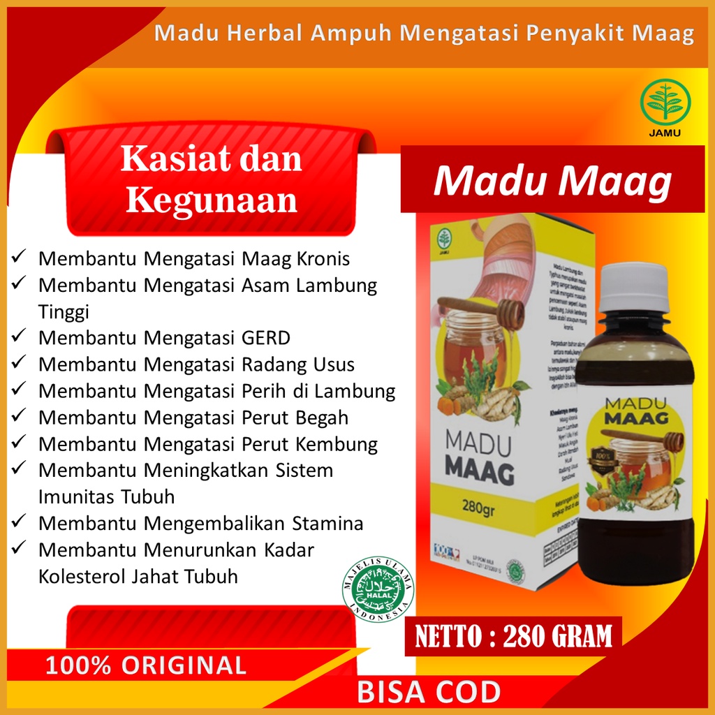 MADU MAAG / MADU ASAM LAMBUNG / MADU MAAG GERD / MAAG KRONIS / MAAGATE ORIGINAL