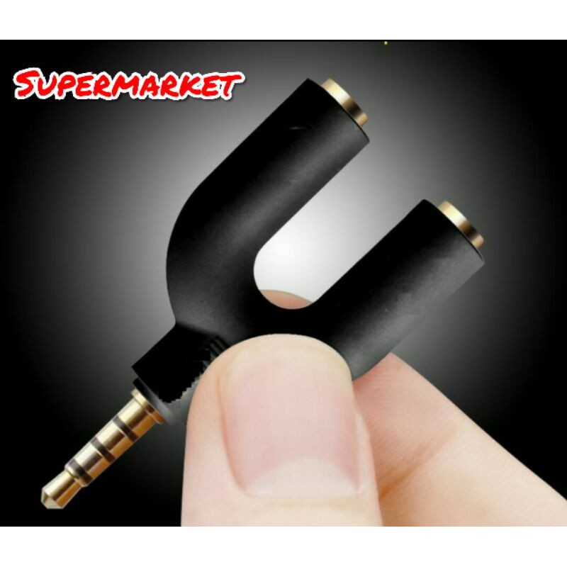 Audio Splinter Jack 3.5mm to dual female U Shape 2in1 Audio&amp;Audio