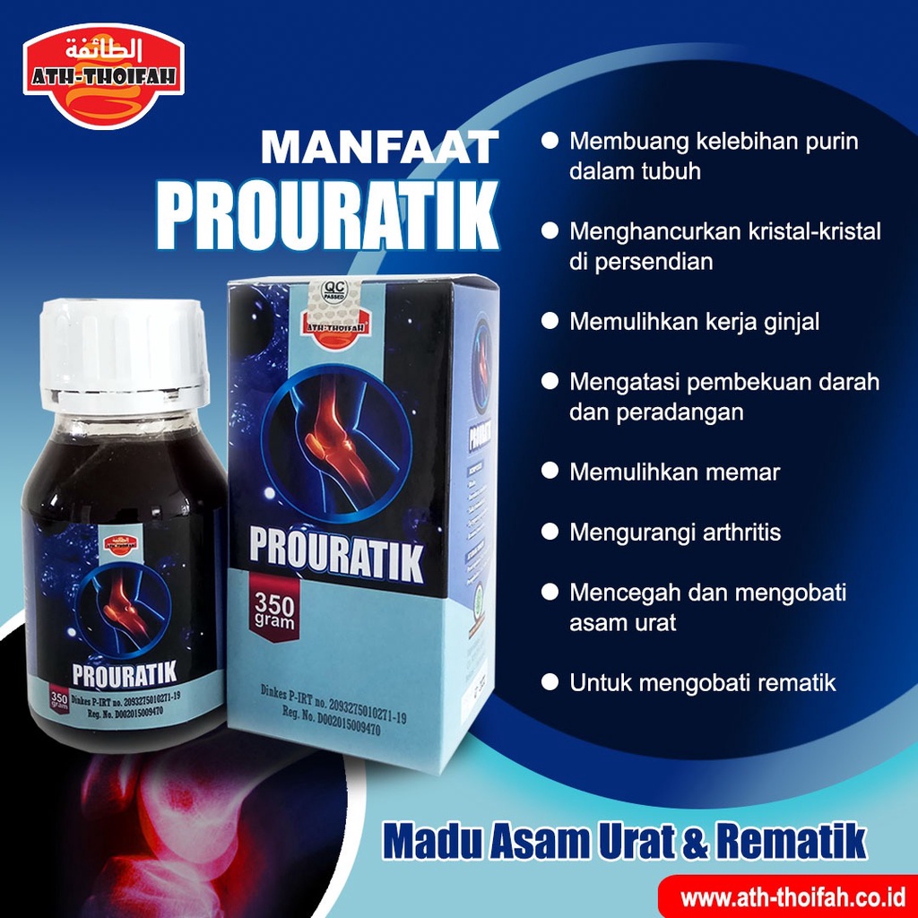 PROMO MADU HERBAL Ratik Prouratik Untuk Reumatik,(350 gram) Madu Murni 100% Asli, Madu RATIK PROURAT