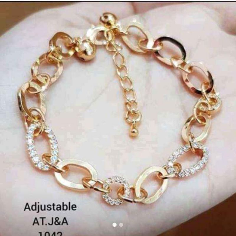 GELANG TANGAN WANITA BLINK DIAMOND ADUHAI GELANG TANGAN WANITA LAPIS EMAS