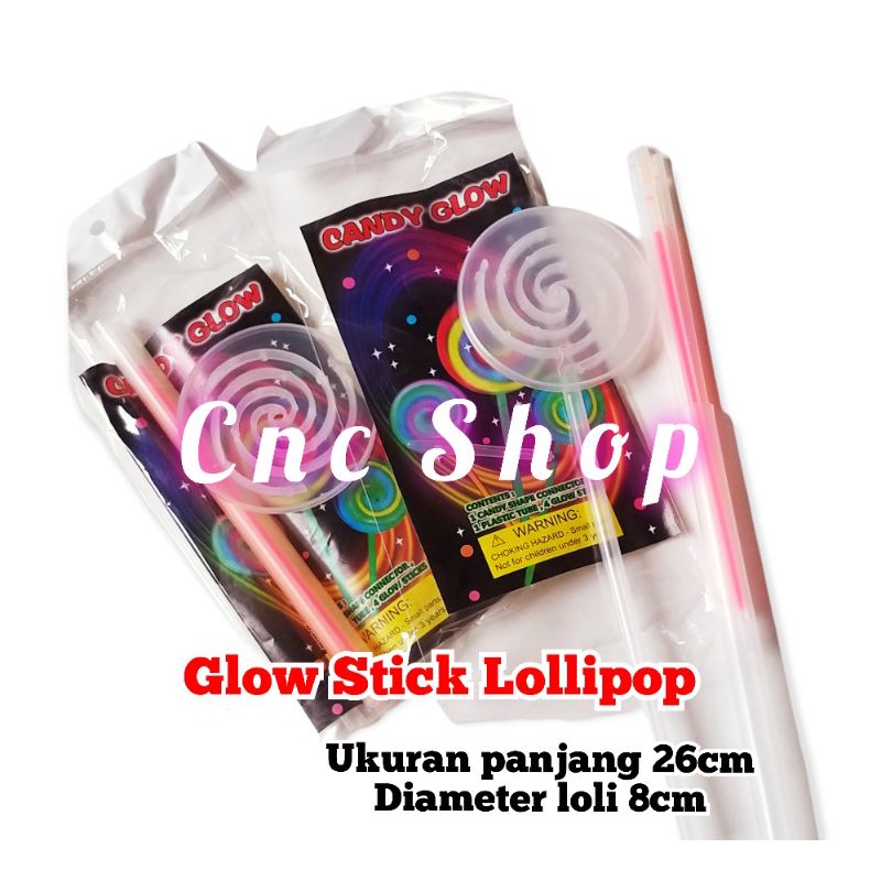 Mainan Anak Glow Stick Lollipop Stik Tongkat Candy bisa Nyala dalam Gelap DIY Keren