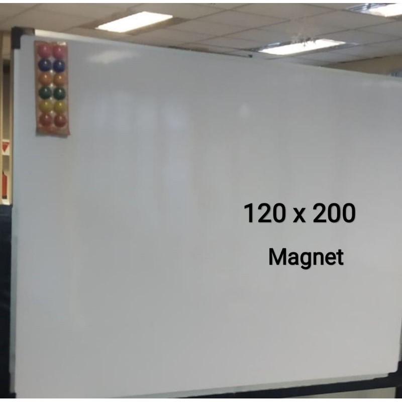 Whiteboard papan tulis 120 x 200 cm Magnetik