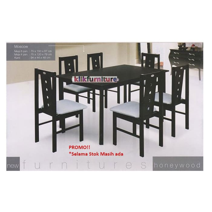 Jual Cube Set Meja Makan 4 Kursi Hitam Terbaik Informa