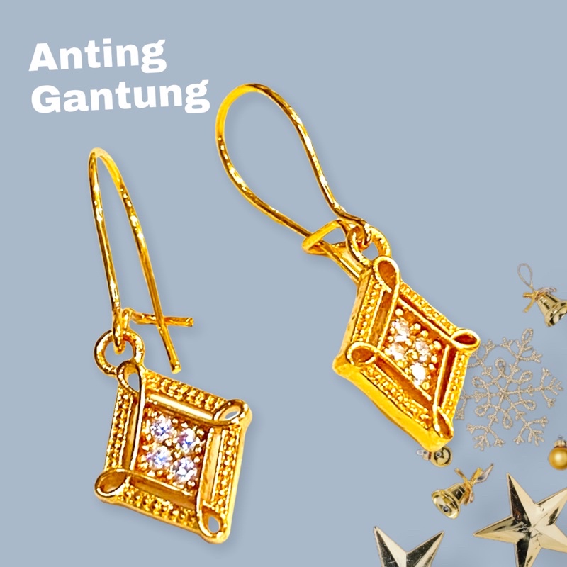 Anting wanita //anting gantung //perhiasan wanita //anting permata //anting