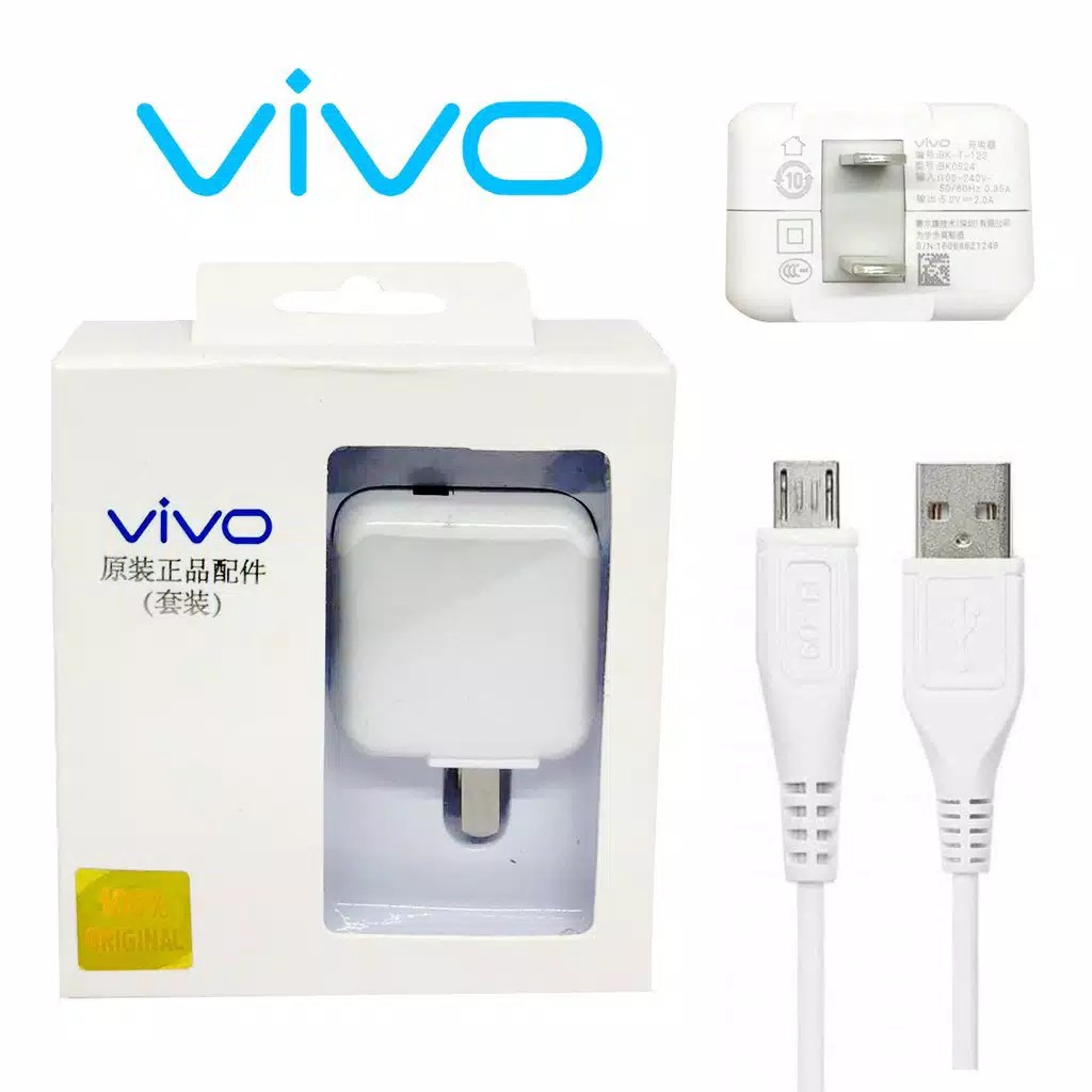 Charger Vivo 2A / Casan Vivo 2A BK0524 Y15 Y35 Y31 Y51 V3 Original 100%