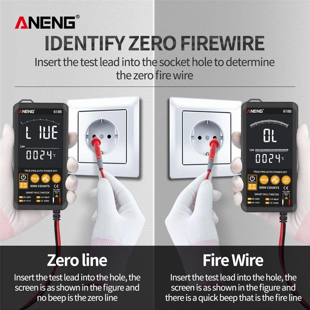 POPULAR Populer Multimeter Digital Presisi Tinggi Auto-Ranging Transistor Tester DC/AC Digital Profesional Meter