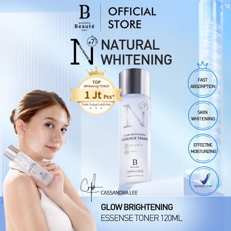 Premiere Beaute Essence Toner Niacinamide Centella Luminous White Glow 120ml BPOM | Essence Toner Lu