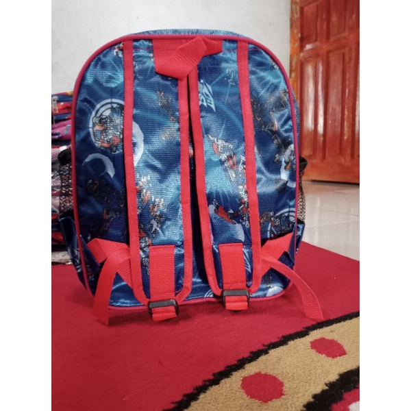 ransel TK motif SPIDERMAN bisa nyala ber-LED model timbul 3D