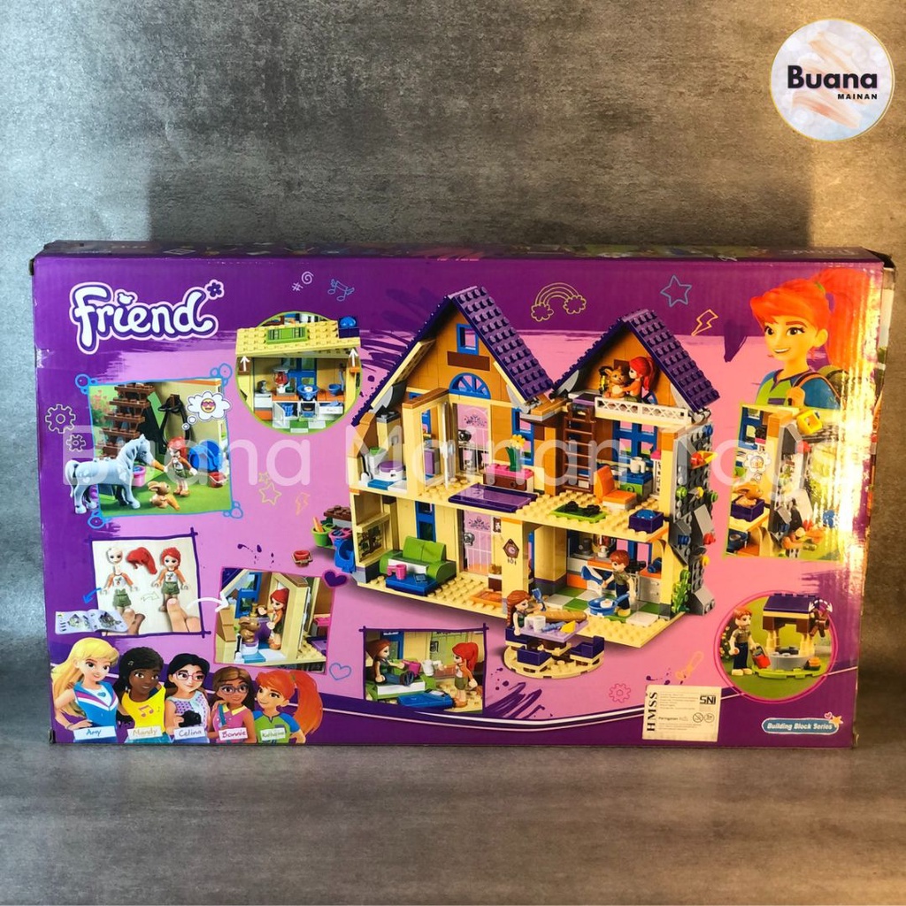 BRICKS BELA FRIENDS FUN HOUSE 11204 MAINAN EDUKASI ANAK PEREMPUAN RUMAH RUMAHAN FRIEND