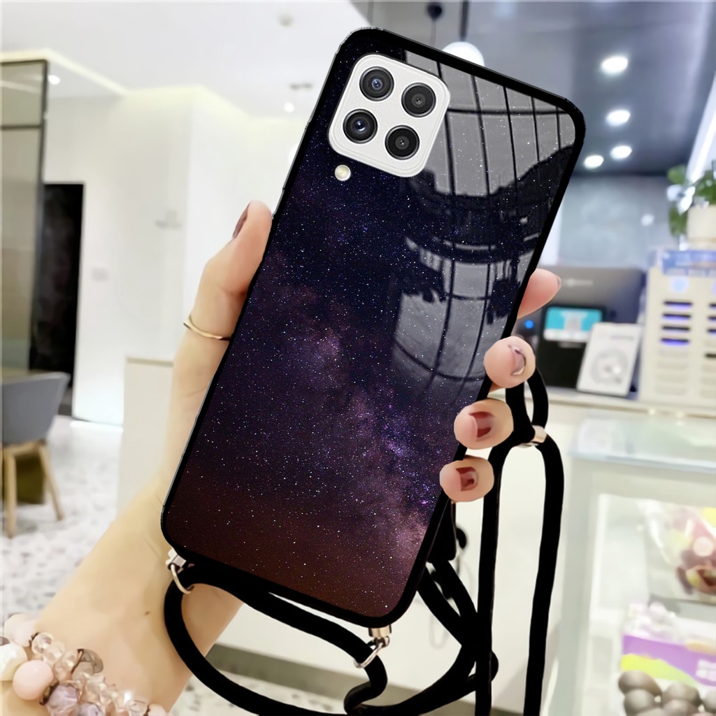 Softglass Kaca Tali For Samsung A22 4G [KT 15] | Case Tali | Case A22 4G | Casing A22 4G | sling