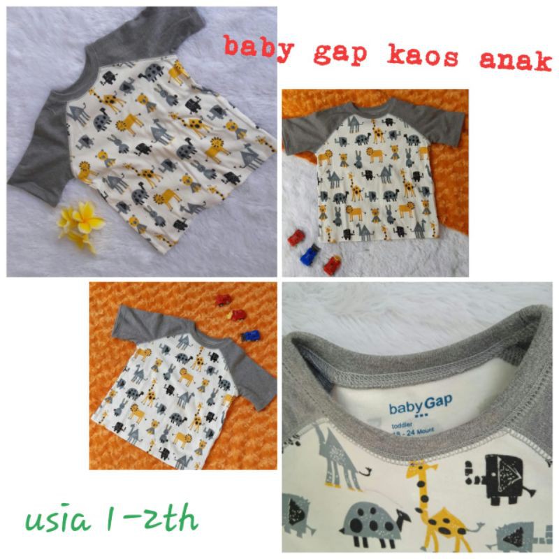 odera-baju anak cowok/kaos anak laki laki/merk baby gap/1-2 tahun
