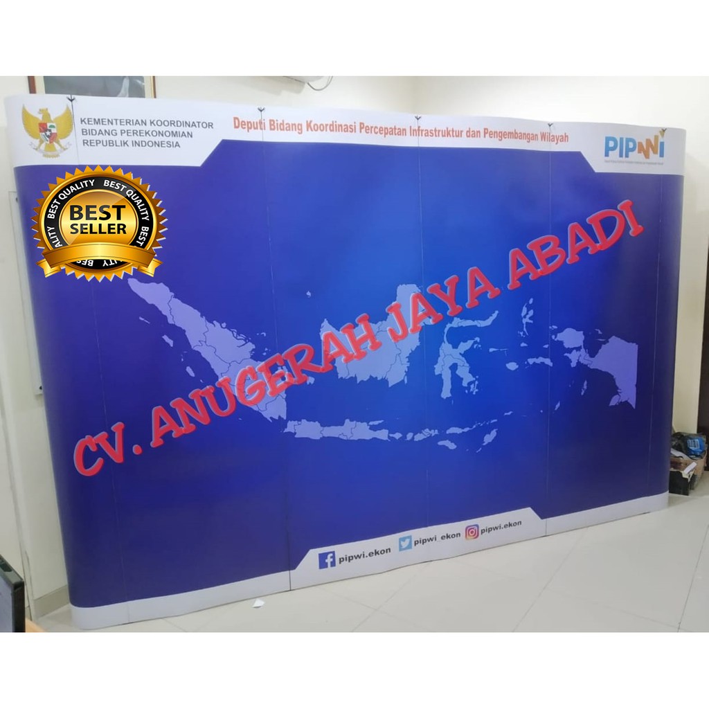 Jual Backwall Backdrop Portable Display Module X Polos Tanpa Cetak