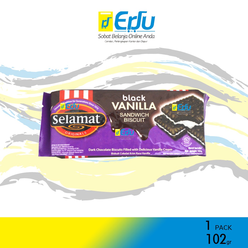 

PACK Selamat Wafer Vanila Kue Biskuit Sandwich Black Vanilla Halal MUI - 102gr