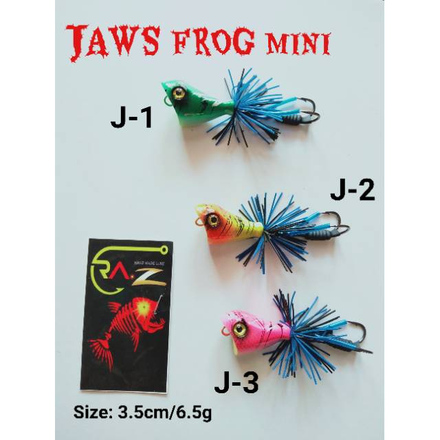 JF / JAWS FROG MINI HANDMADE LURE / UMPAN CASTING GABUS