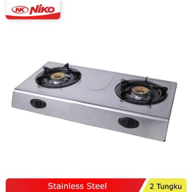 Kompor gas 2 dua tungku Niko stainless