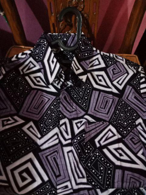 Bswart Batik Hrb026 Kenongo Hem Pendek Padi Pekalongan M L Xl Batik Pria Murah Modern Grosir
