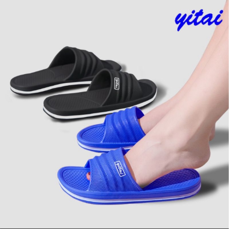 sandal slop yitai , remaja , dewasa , pria , no : 35/ 36/37/38/39/40/41/42/43/44 ada 4 warna , navy blue , biru , coklat , hitam