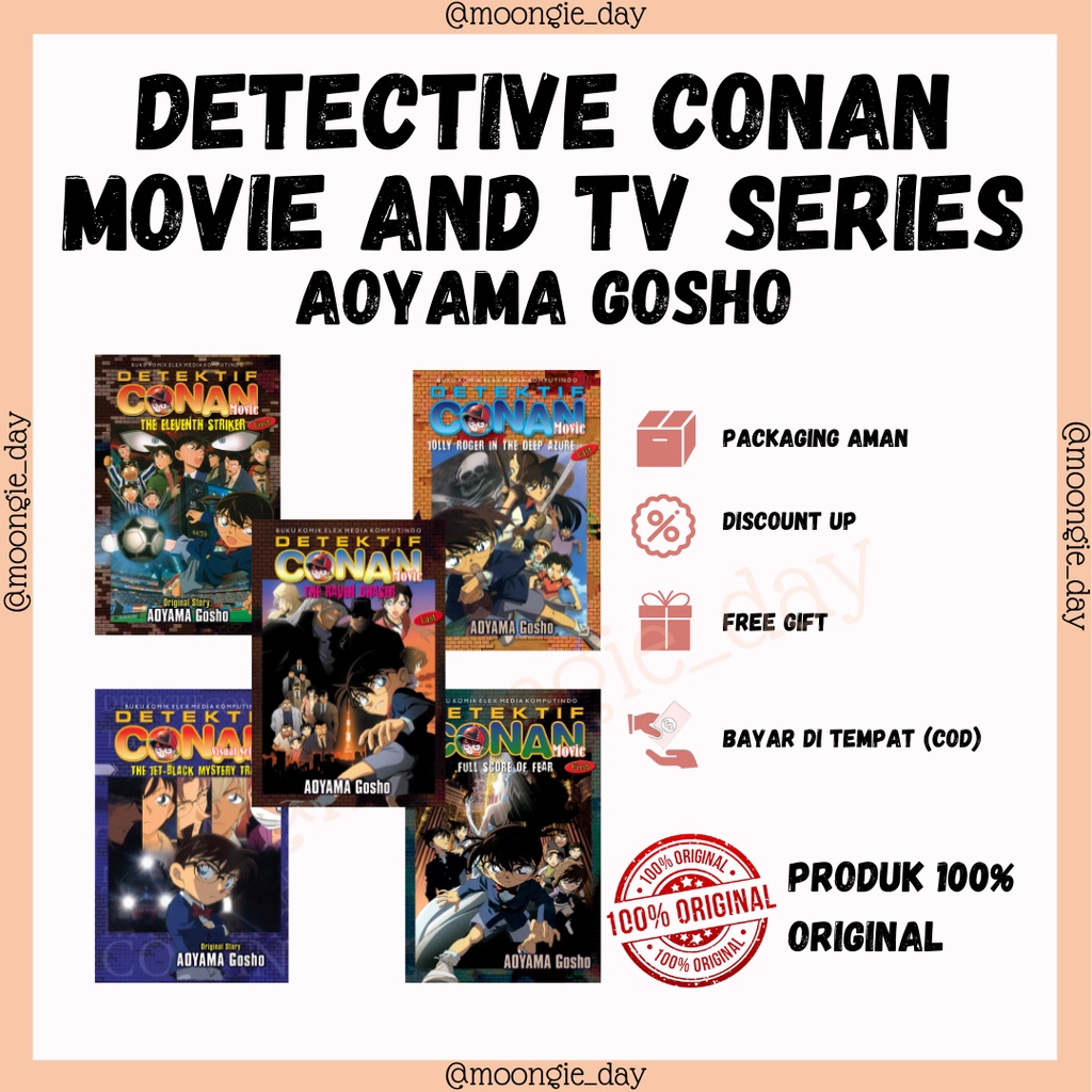 KOMIK DETEKTIF CONAN MOVIE TV SERIES THE ELEVENTH STRIKER FIRST, FULL SCORE OF FEAR, THE RAVEN CHASE