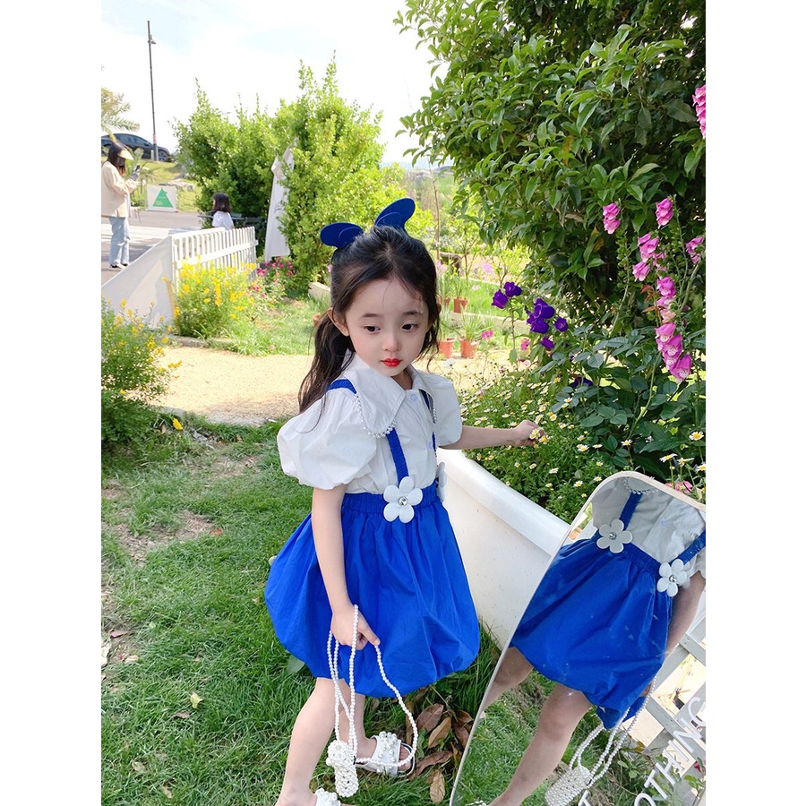 (LOLI-JKT) BS-288 SET FASHION GIRL KIDS SLING SUIT MUTIARA SIZE 100-140