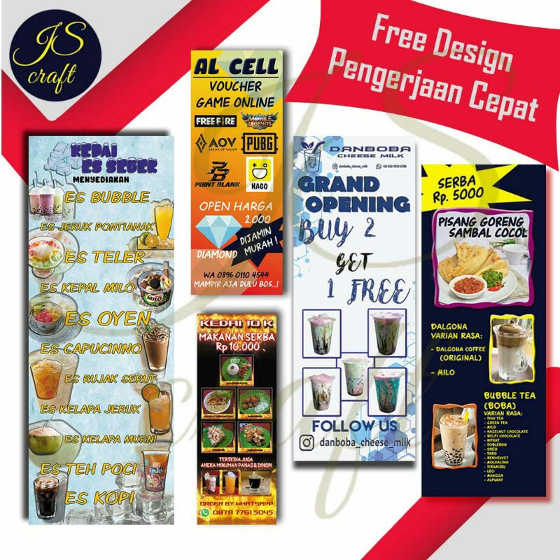 Cetak roll up/banner/X-banner/Y-banner