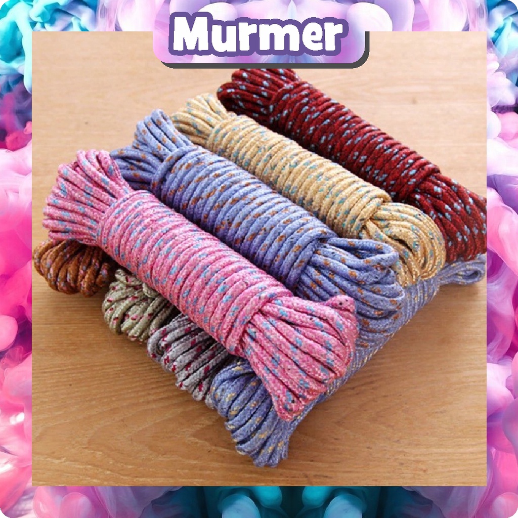 MurmerOfficial Tali Jemuran Baju Nylon 10m Anti Slip Ikat Tambang Kemah Camping Nilon 10 Meter Clothesline Kuat R533