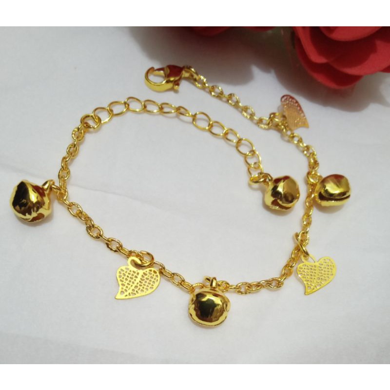 Gelang tangan wanita berlapis emas ul18cm