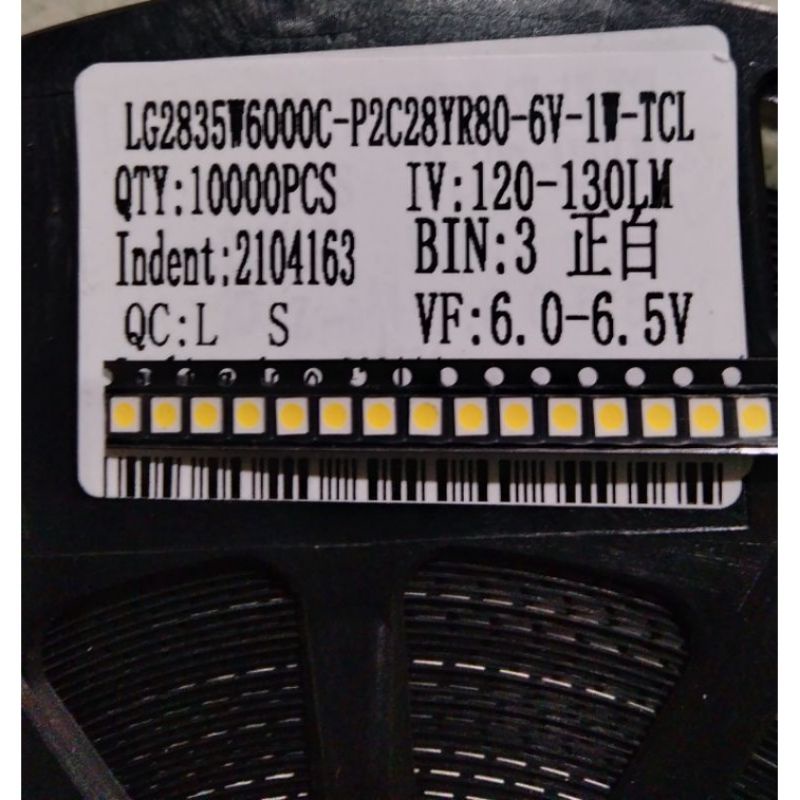 100pcs cip led LG 2835 1W 6V 150mA