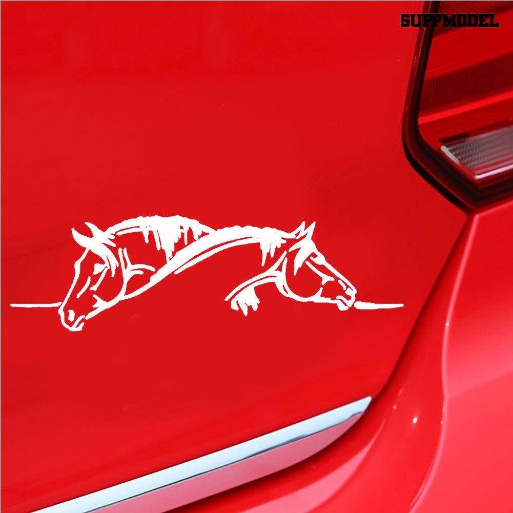 Stiker Reflektif Motif Kuda Ganda Untuk Dekorasi Body / Jendela Mobil